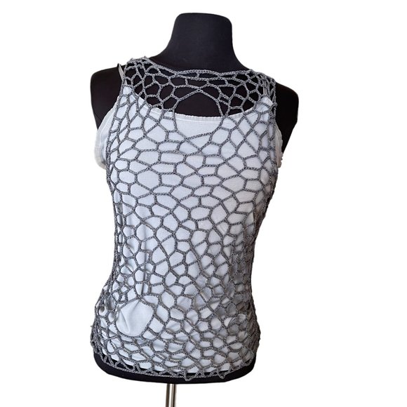 CHRISTIAN DIOR KNIT KNET TOP SIZE S/M - Picture 2 of 8